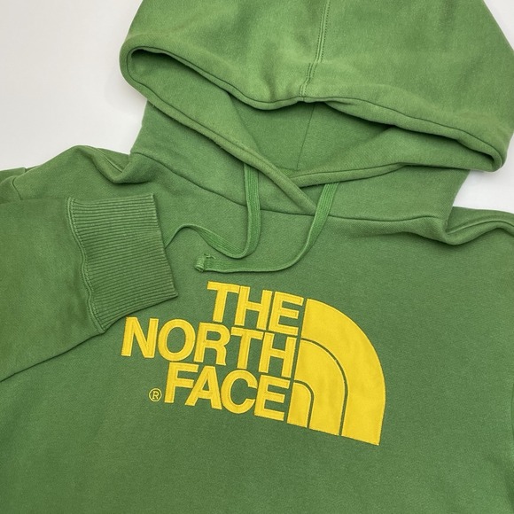 The North Face Other - The North Face Half Dome Hoodie Mens Medium Green Yellow Cotton Blend Fleece